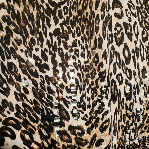 Erin London Animal Print 3/4 Sleeve Zip Up/ Sleeveless Top Size S Bundle of 2 - Picture 9 of 11